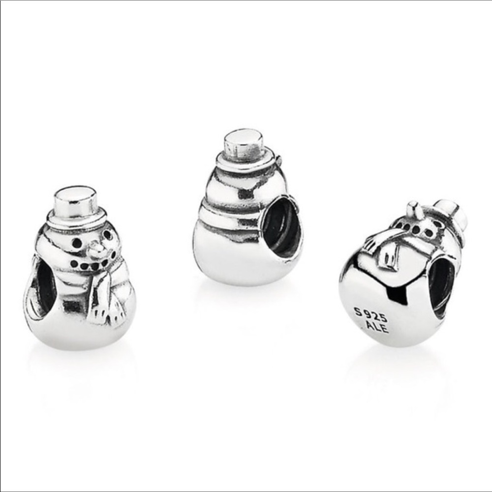 ⛄️NWOT Pandora Silver Snowman Charm - RETIRED